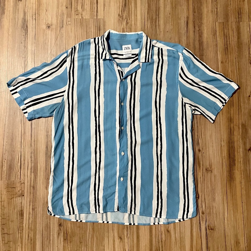 Zara Stripe Print Shirt - Relaxed Fit